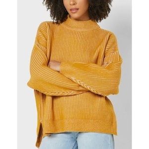 TOPSHOP Mustard Knitted Funnel Neck Jumper NWT